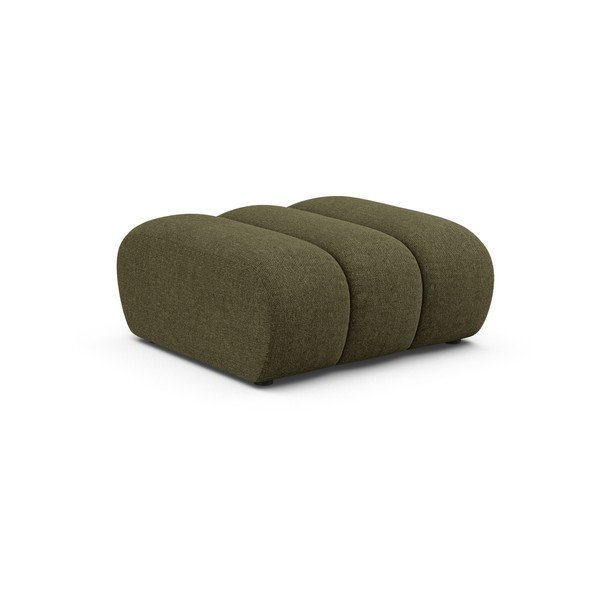 Zielony podnóżek z tkaniny szenilowej Lupine – Micadoni 