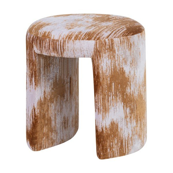 Brązowy tapicerowany stołek Charlie – WOOOD-image-2