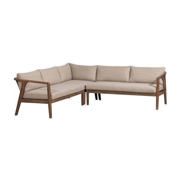 Brązowa tapicerowana sofa ogrodowa (w kształcie litery L) Biam – WOOOD-image-3