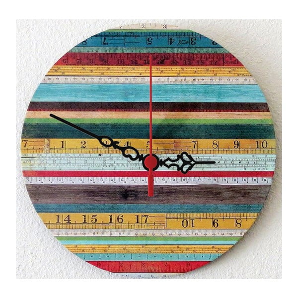 Zegar ścienny Wooden Stripes, 30 cm