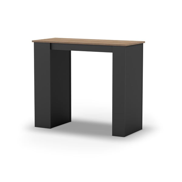 Stolik barowy z blatem w dekorze dębu 47x120 cm Peru – Marckeric-image-2