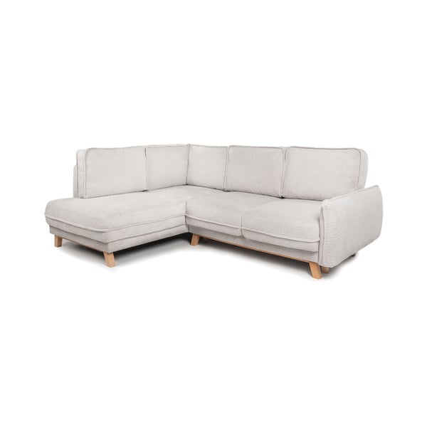 Beżowy sztruksowy rozkładany narożnik (lewostronny) Tori – Bonami Selection-image-2