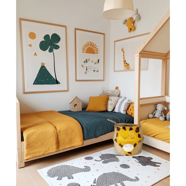 Żółto-naturalny dziecięcy kosz na zabawki z trawy morskiej ø 30x28 cm Giraffe – Compactor-image-2