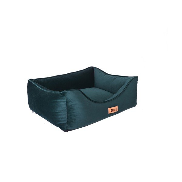Ciemnozielone aksamitne legowisko 55x42 cm Royal – Petsy-image-3