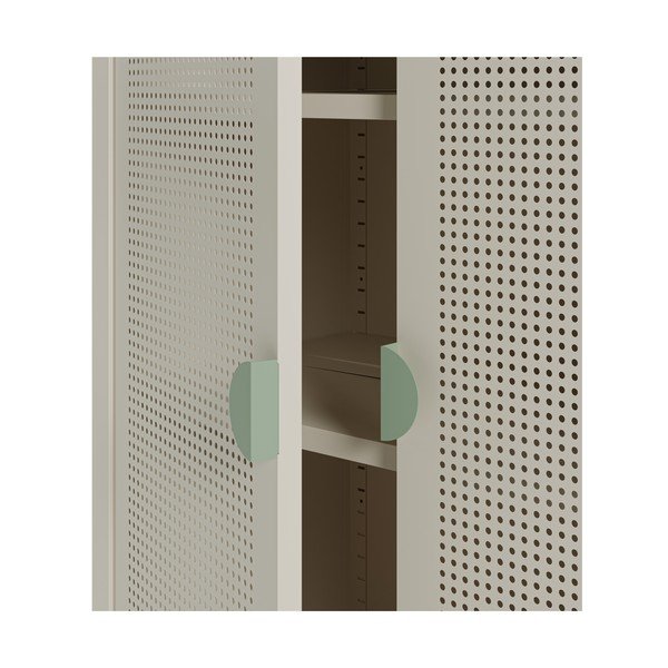 Kremowa/w naturalnym kolorze metalowa szafka 70x100x40 cm Sayla – Marckeric-image-3