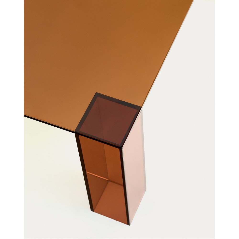 Brązowy szklany stolik 85x85 cm Adularia – Kave Home (zdjęcie 6)