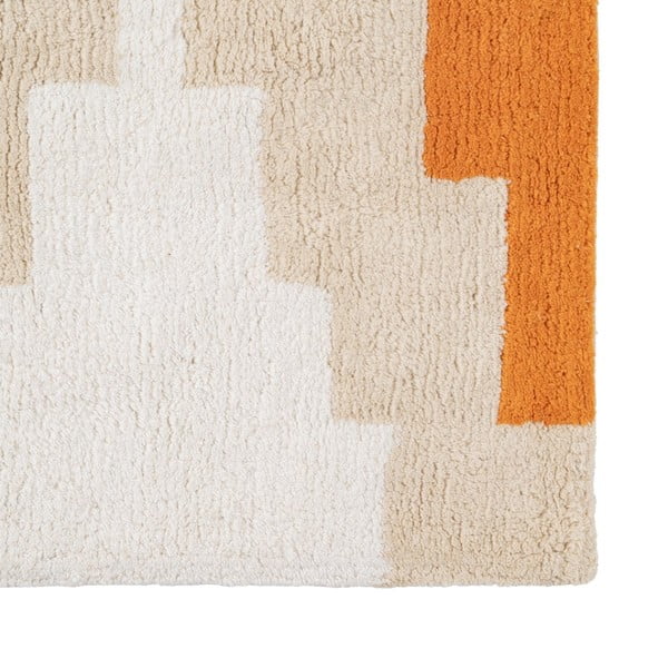 Pomarańczowy bawełniany chodnik odpowiedni do prania 90x175 cm Azteca – Ixia-image-2