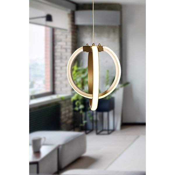 Metalowa lampa wisząca LED w kolorze brązu ø 25 cm Sezen – Squid Lighting-image-1