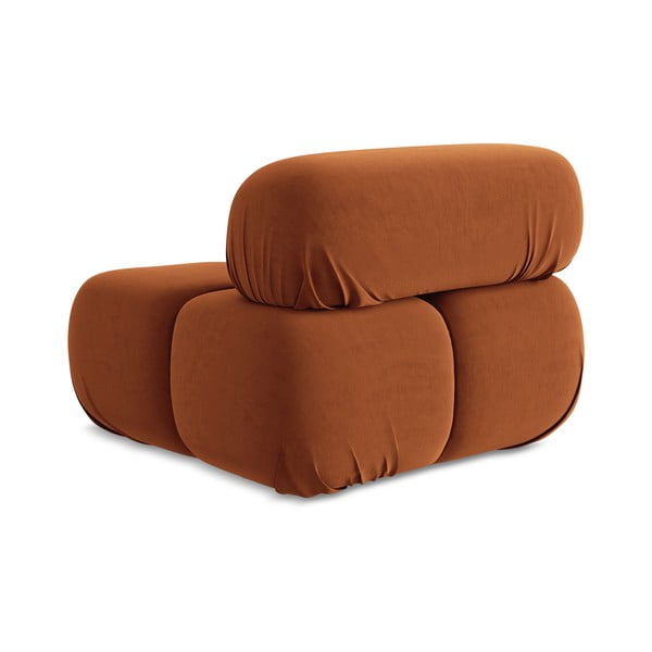 Pomarańczowy aksamitny moduł sofy (moduł środkowy) Lokua – Makamii-image-3