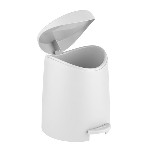 Biały plastikowy kosz na śmieci z pedałem 3 l Portes – Allstar-image-1