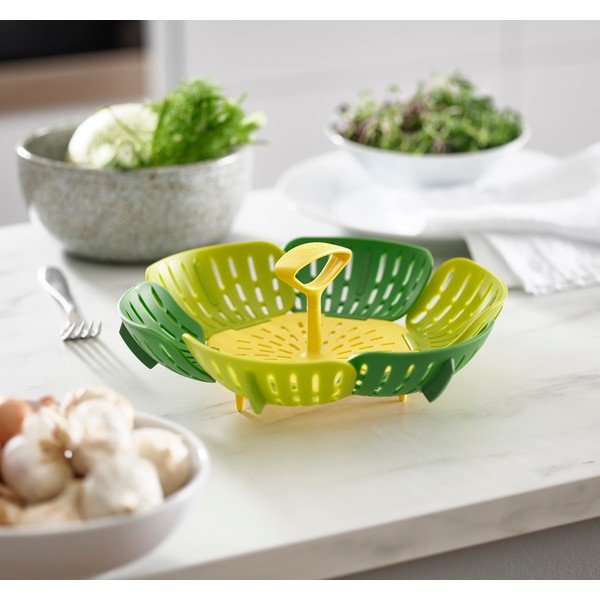 Zielone sitko do gotowania na parze Joseph Joseph Bloom-image-1