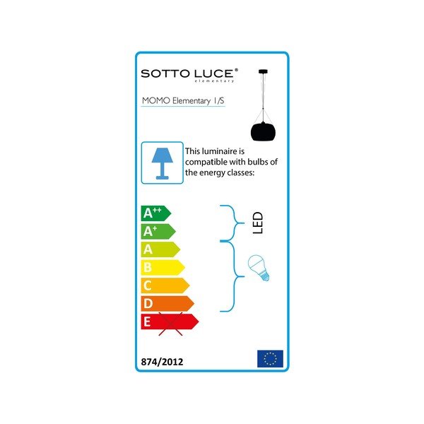 Czarna błyszcząca lampa wisząca Sotto Luce MYOO Elementary-image-3