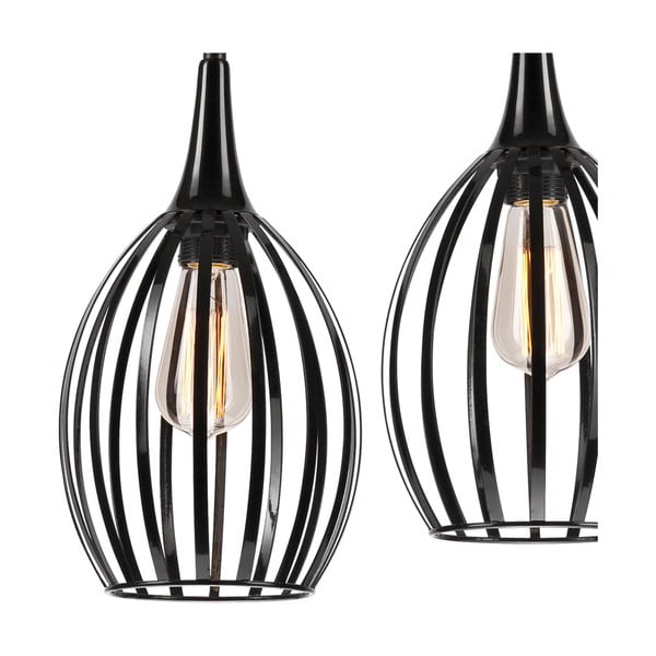 Czarna lampa wisząca ø 17,5 cm Vincent – LAMKUR-image-4