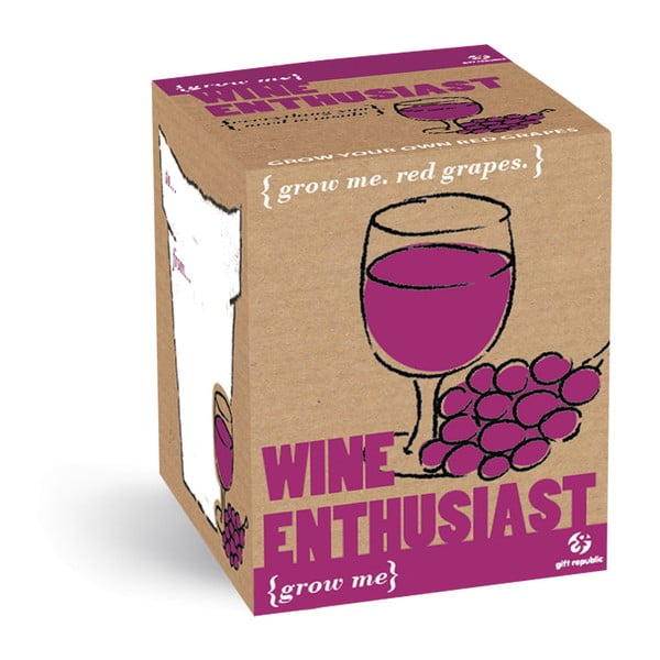 Zestaw do uprawy roślin z ziarnami czerwonych winogron Gift Republic Wine Enthusiast