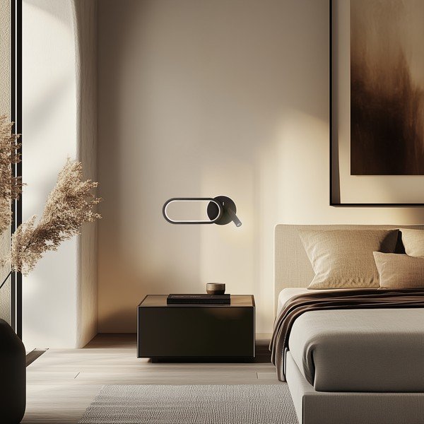 Czarny kinkiet LED Monet – Candellux Lighting-image-3