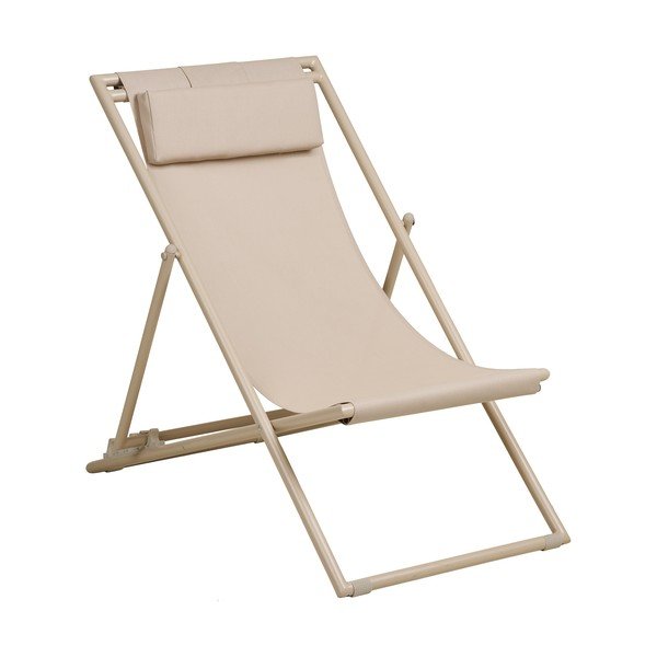 Beżowy metalowy leżak ogrodowy Curtis – House Nordic