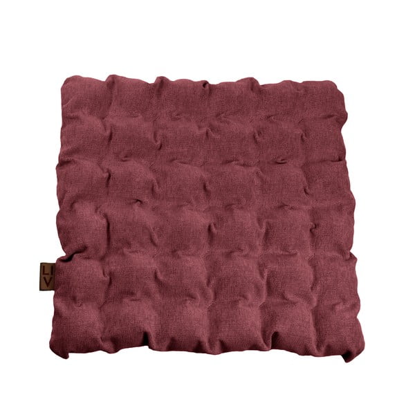 Czerwono-fioletowa poduszka do siedzenia z piłkami do masażu Linda Vrňáková Bubbles, 55x55 cm