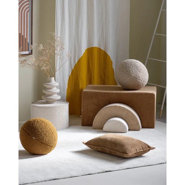 Brązowa sztruksowa poduszka na sofę dziecięcą Bolster – Wigiwama-image-1