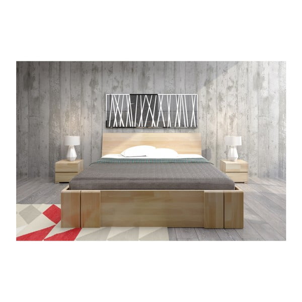 Łóżko 2-osobowe z drewna bukowego z szufladą SKANDICA Vestre Maxi, 160x200 cm-image-4