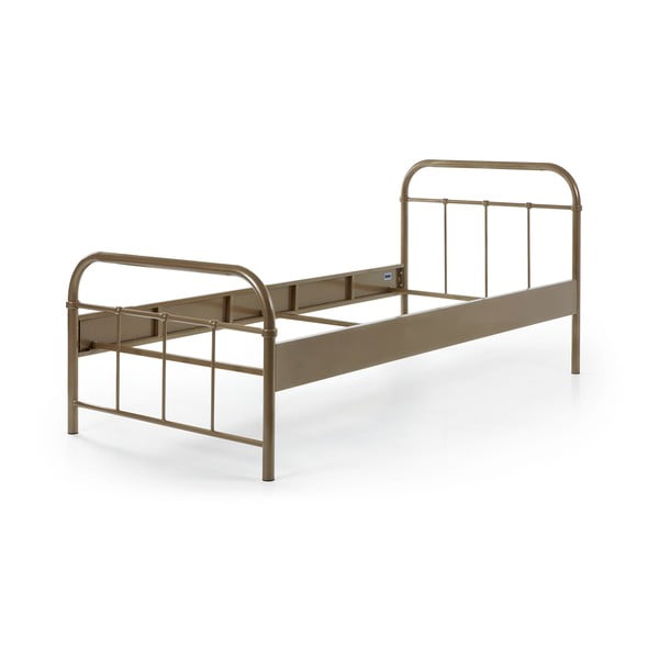 Brązowe metalowe łóżko dziecięce Vipack Boston, 90x200 cm