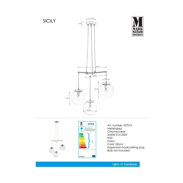 Lampa wisząca Markslöjd Sicily, , ø 66 cm-image-2