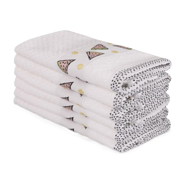 Zestaw 6 beżowych ręczników bawełnianych Beyaz Marissol, 30x50 cm