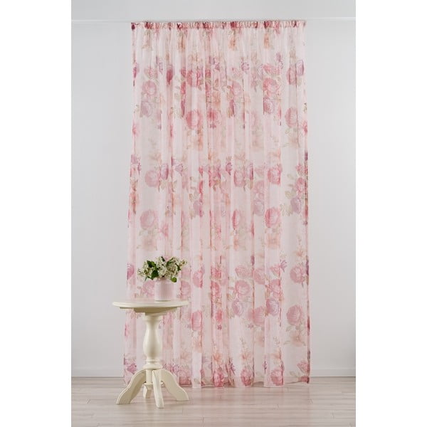 Różowa firanka 300x245 cm Angel – Mendola Fabrics