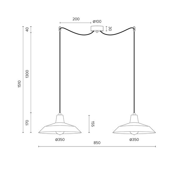 Biała podwójna lampa wisząca Sotto Luce Cinco-image-4