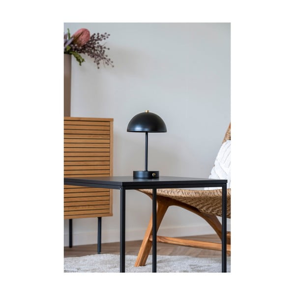Lampa stołowa LED w kolorze czerni z połyskiem (wysokość 25 cm) Holt – House Nordic-image-1