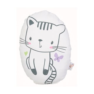 Poduszka dziecięca z domieszką bawełny Mike & Co. NEW YORK Pillow Toy Cute Cat, 30x22 cm