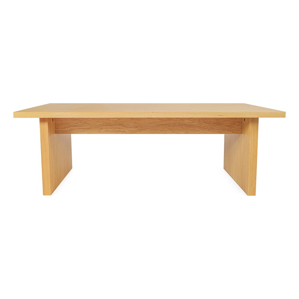 Naturalny stolik z blatem w dekorze dębu 60x120 cm Stripe – Woodman (zdjęcie 6)