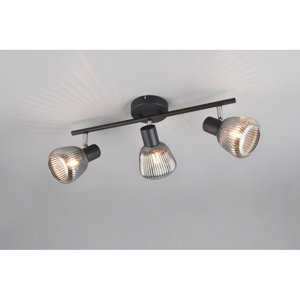 Czarna lampa punktowa ø 10 cm Tarifa – Trio (zdjęcie 3)