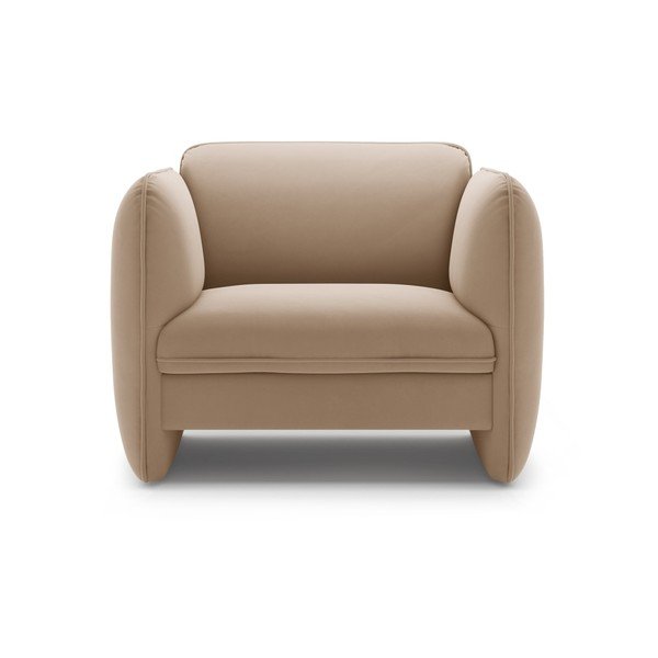 Brązowy aksamitny fotel Georgia – Micadoni -image-2