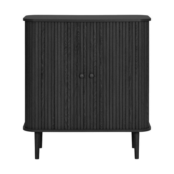 Czarna komoda z litego drewna sosnowego 80x87x40 cm Nikko – House Nordic