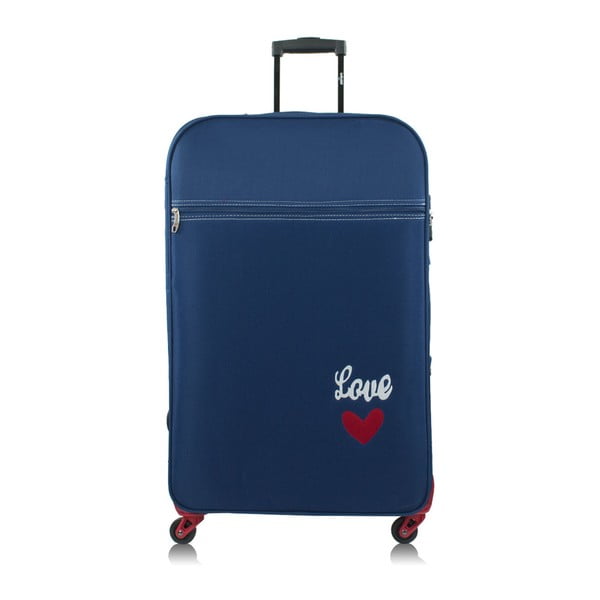 Niebieska walizka na kółkach INFINITIF Love, 30 l