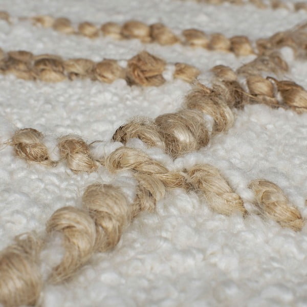 Kremowy dywan z mieszanki wełny tkany ręcznie 120x170 cm Astera Linear – Flair Rugs-image-3