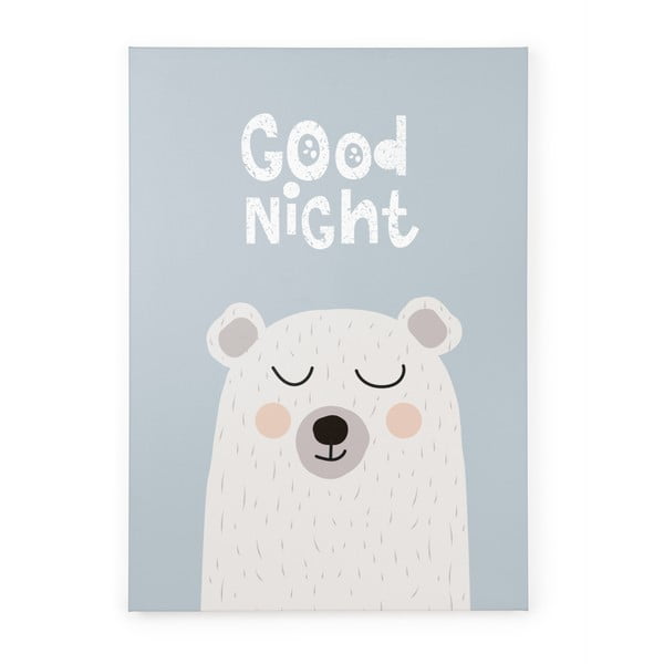 Obraz na płótnie Tanuki Good Night Bear, 70x50 cm