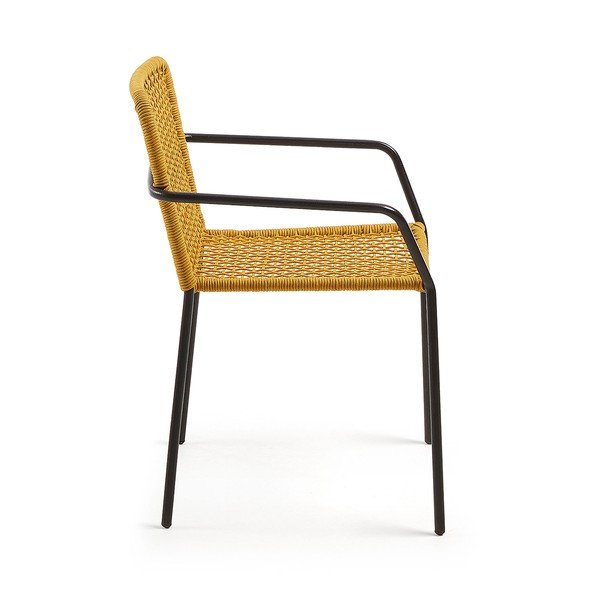 Żółte krzesło ogrodowe Kave Home Boomer-image-2