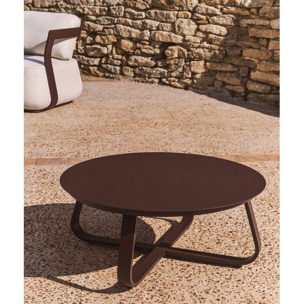 Metalowy okrągły stolik ogrodowy ø 80 cm Tamaris – Kave Home-image-1