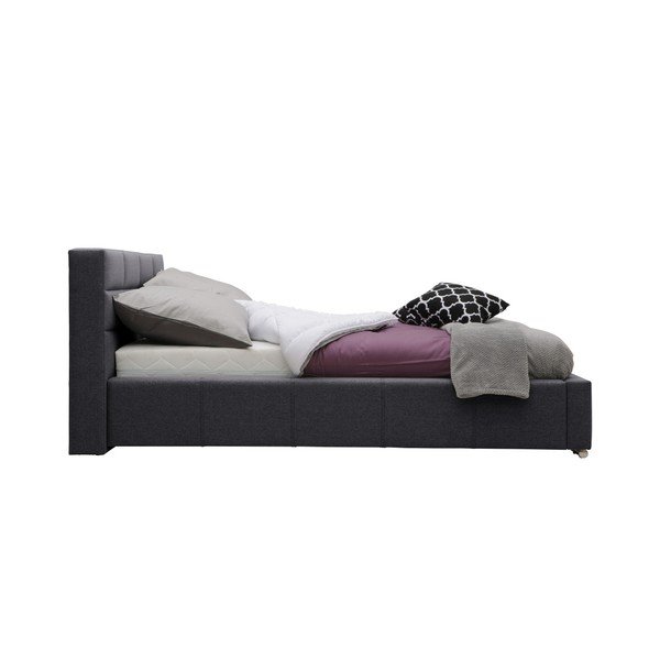 Szare łóżko 2-osobowe Mazzini Beds Reve, 140x200 cm-image-1