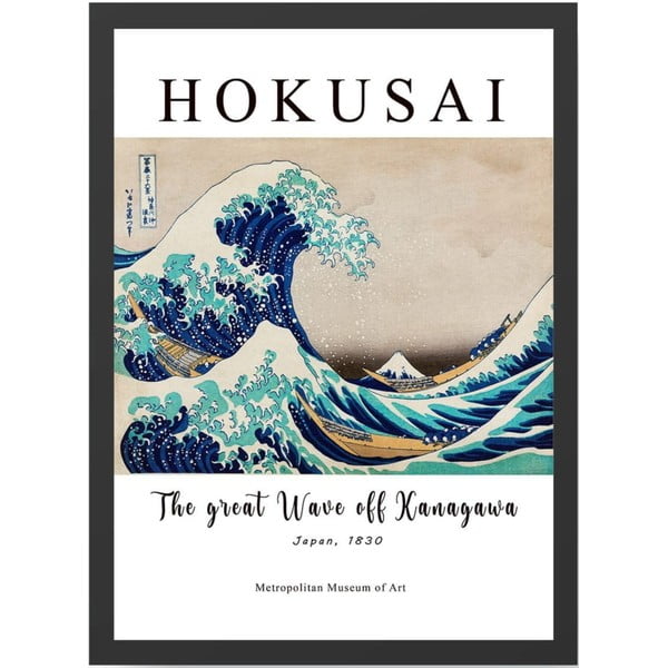 Plakat 35x45 cm Hokusai – Wallity