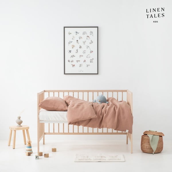 Lniana pościel dziecięca do łóżeczka 100x140 cm – Linen Tales-image-1