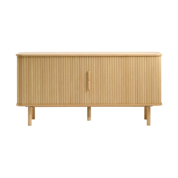 Niska komoda w dekorze dębu z drzwiami przesuwnymi 76x160 cm Cavo – Unique Furniture-image-3