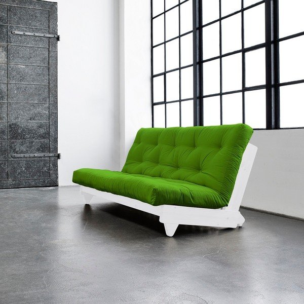 Sofa rozkładana Karup Fresh White/Lime-image-1