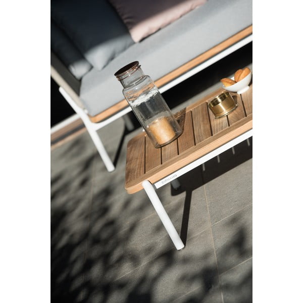 Stolik ogrodowy z litego drewna tekowego 75x68 cm Omer – Diphano-image-4