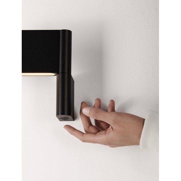 Aluminiowy kinkiet LED z elastyczną konstrukcją w kolorze matowej czerni Flusso – Nova Luce-image-3