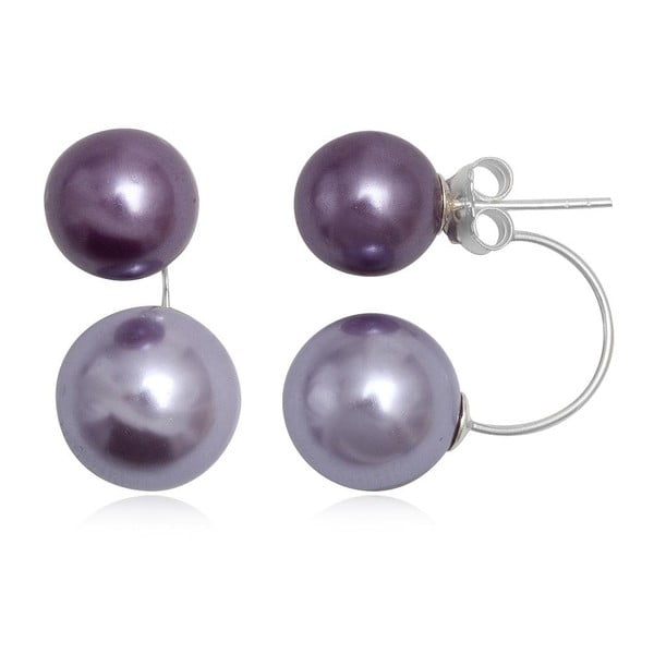 Kolczyki Two Pearls Purple