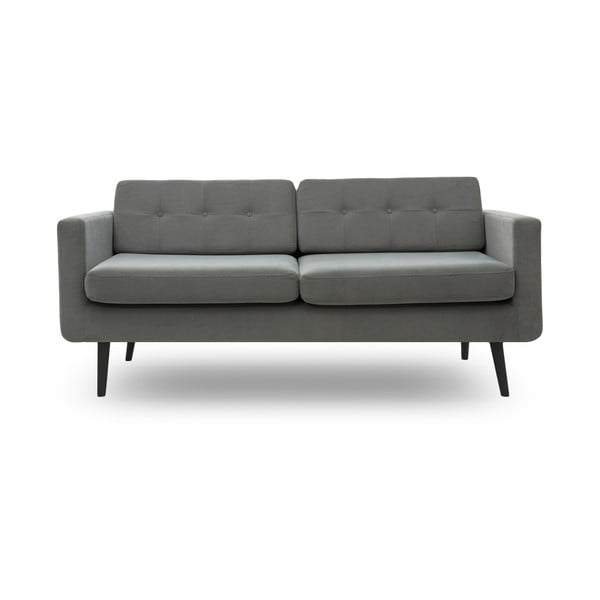Sofa trzyosobowa VIVONITA Sondero Light Grey, czarne nogi