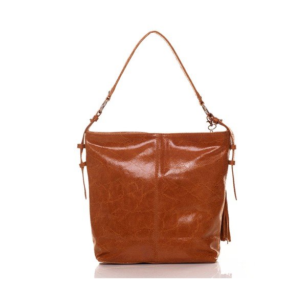 Skórzana torebka Hobo Tan-image-3