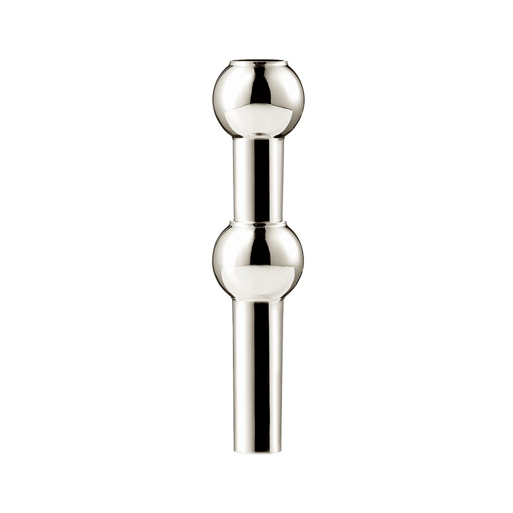 Metalowy wazon w kolorze srebra z połyskiem (wysokość 10 cm) Nagel – STOFF Nagel